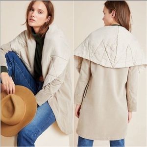 Anthropologie On the Road Misty Quilted Coat Sz XS/S